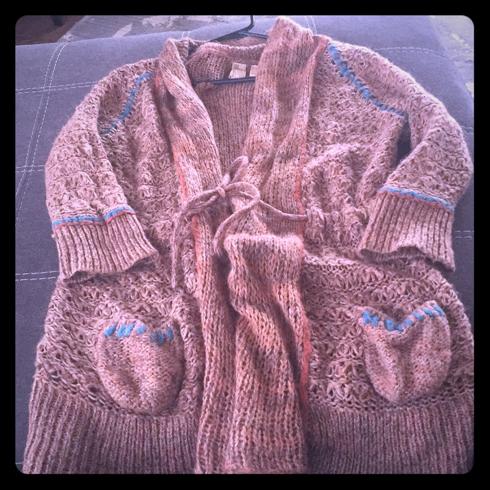 Long Sweater with tie front